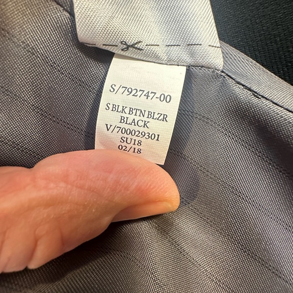 EUC Banana Republic Factory Sz 2 Small Black Blazer 2 Button Poly Rayon Womens - Picture 13 of 14